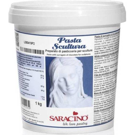 E-shop Saracino modelovací hmota bílá z čokoládové polevy 1 kg