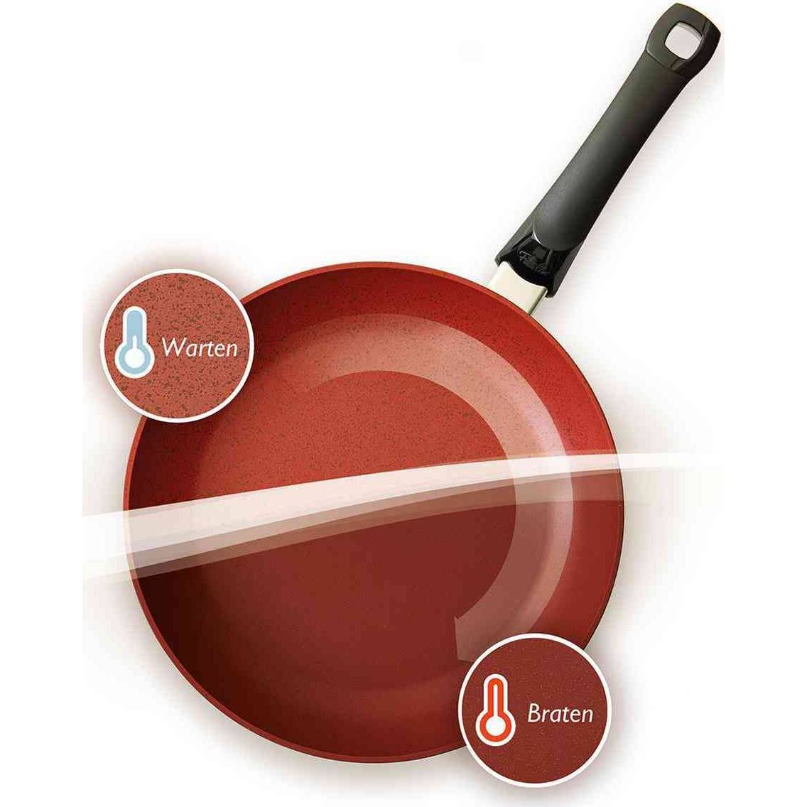 E-shop Fissler Wok pánev s nepřilnavým povrchem Senso Red 28 cm