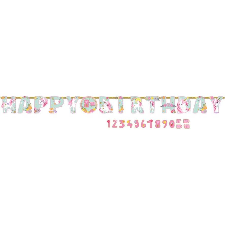 E-shop Girlanda happy birthday Unicorn 320x25,4cm