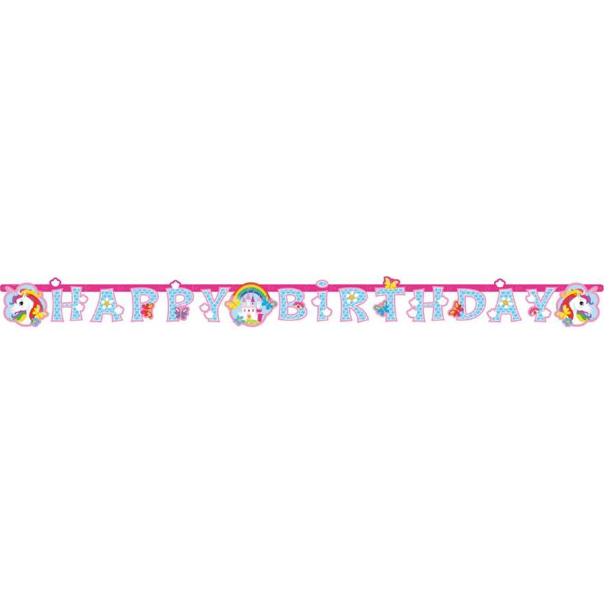 Girlanda happy birthday Unicorn 180x15cm