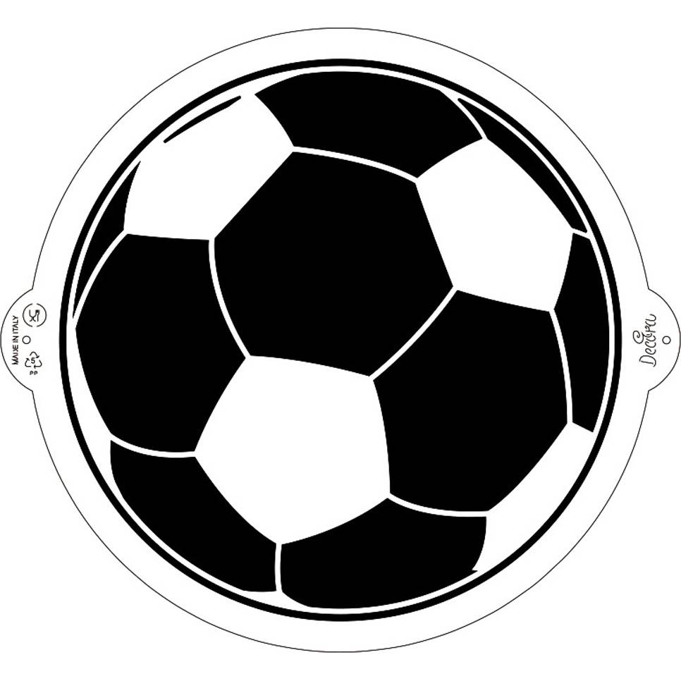 E-shop Stencil šablona na dort fotbalový míč 25cm