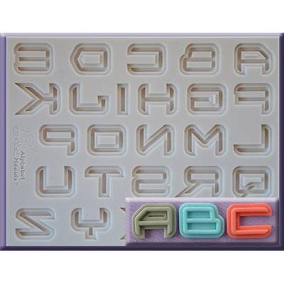 E-shop Silikonová formička velká abeceda Sci-fi