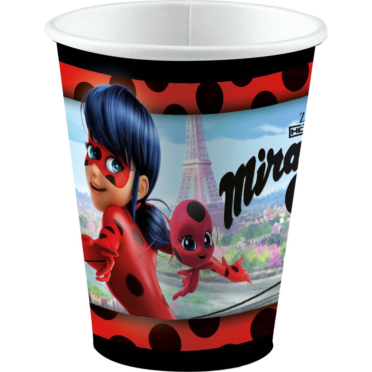 Papierové poháriky 250 ml 8 ks Miraculous