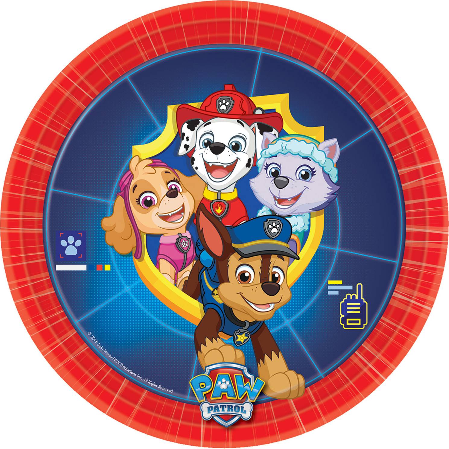 E-shop Papierový tanier 8 ks 2018 Paw Patrol 17,7 cm