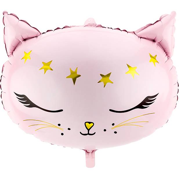 E-shop Fóliový balónek kočka růžová 48x36cm