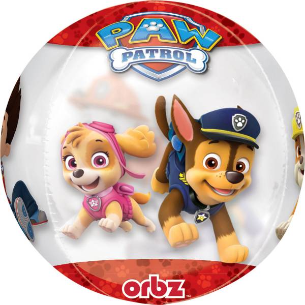 3D Fóliový balónek Orbz "Paw Patrol Chase and Marshall" čirá 38 x 40 cm