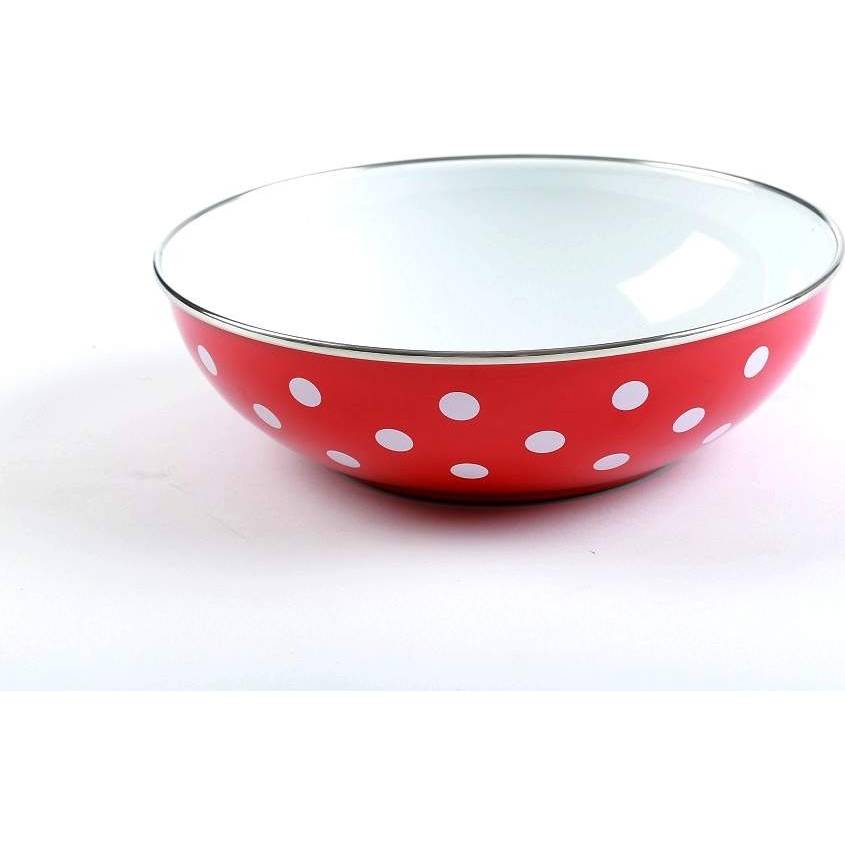 Smaltovaná miska BÍLÝ PUNTÍK 18 cm, 0,8 l