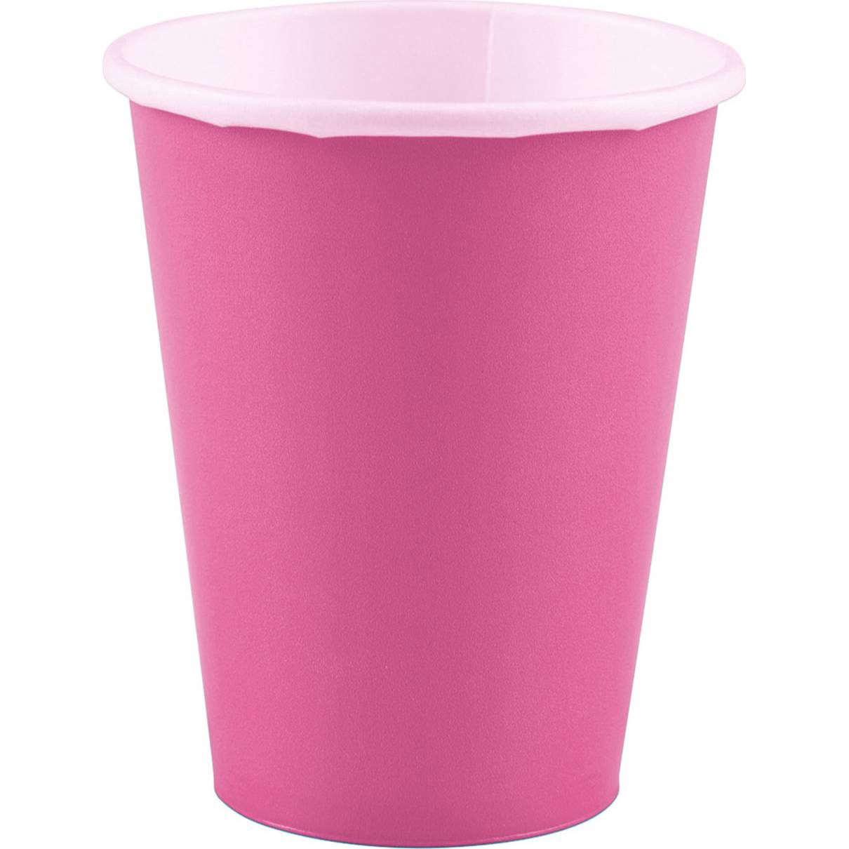 8 papírových kelímku, tmavě růžová, 266ml
