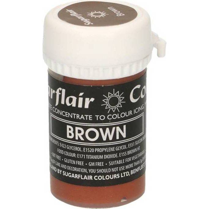 E-shop Pastelová gelová barva Sugarflair (25 g) Brown