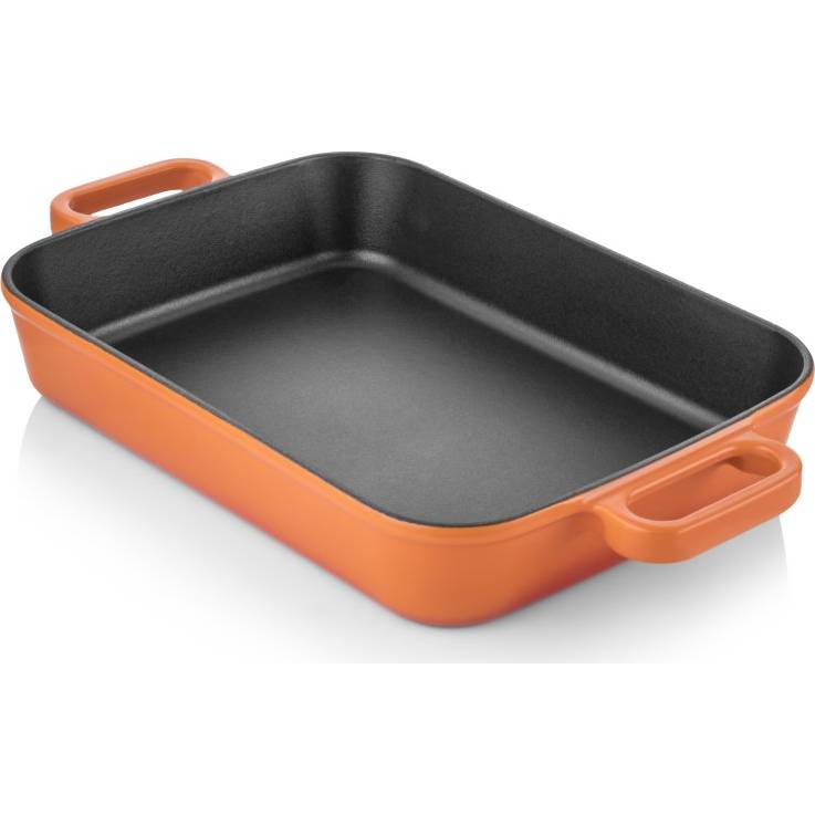 Litinový pekáč 40x26cm oranžový