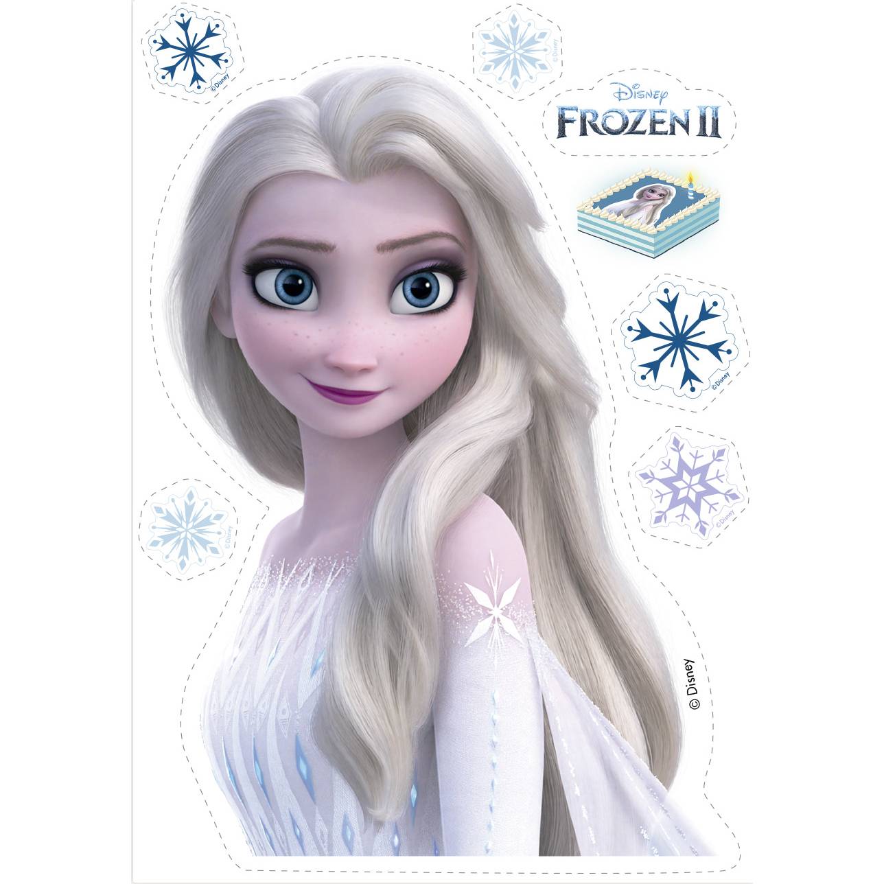 E-shop Jedlý papír Frozen II - Ledové království k vystříhnutí 21x14,8cm