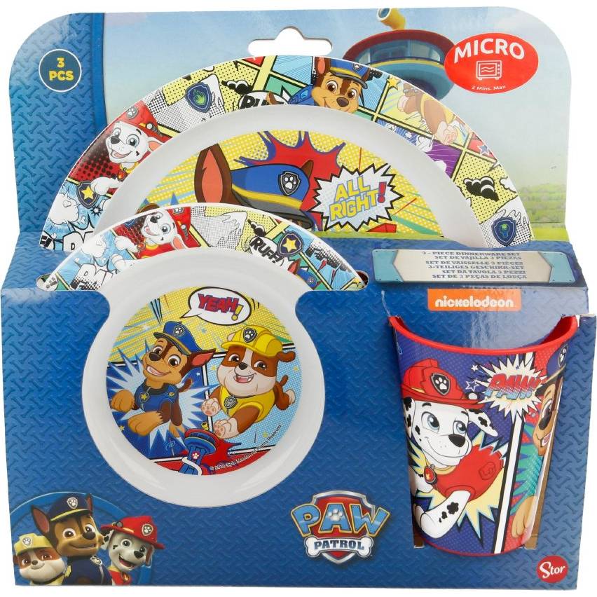 Dětská jídelní sada 3ks Paw Patrol Obrázek