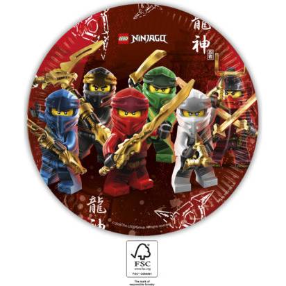 E-shop Papírový talíř na párty 23cm Lego Ninjago