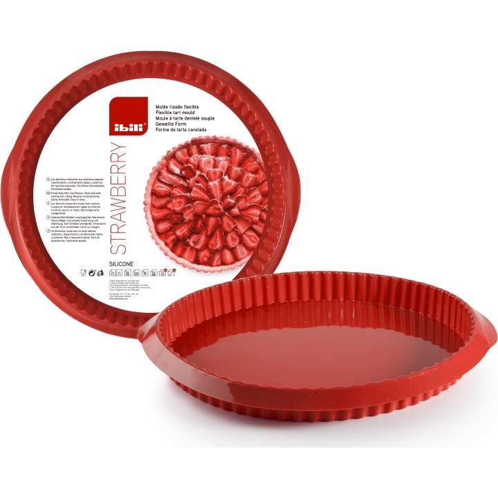 E-shop Silikonová forma na koláč 28x3cm červená