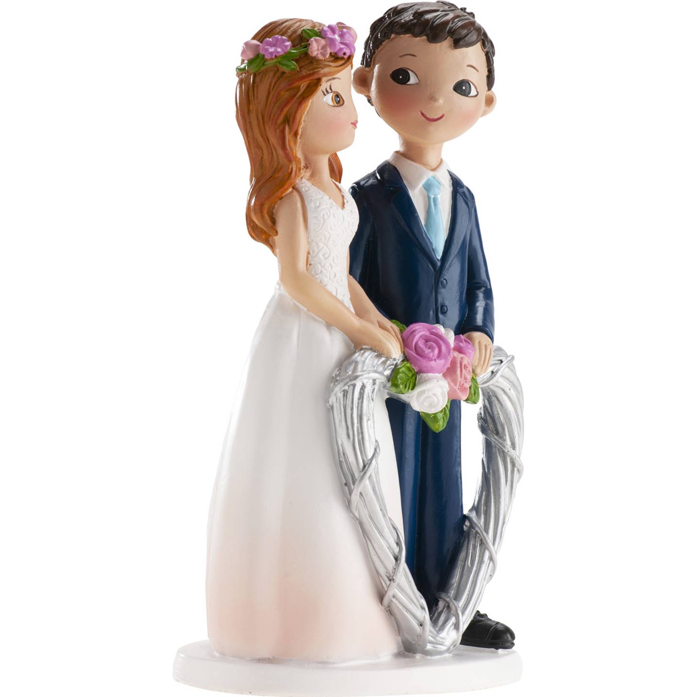 E-shop Svatební figurka na dort velké srdce 16cm