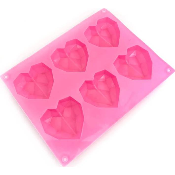 E-shop Silikonová forma srdce Diamond Hearts