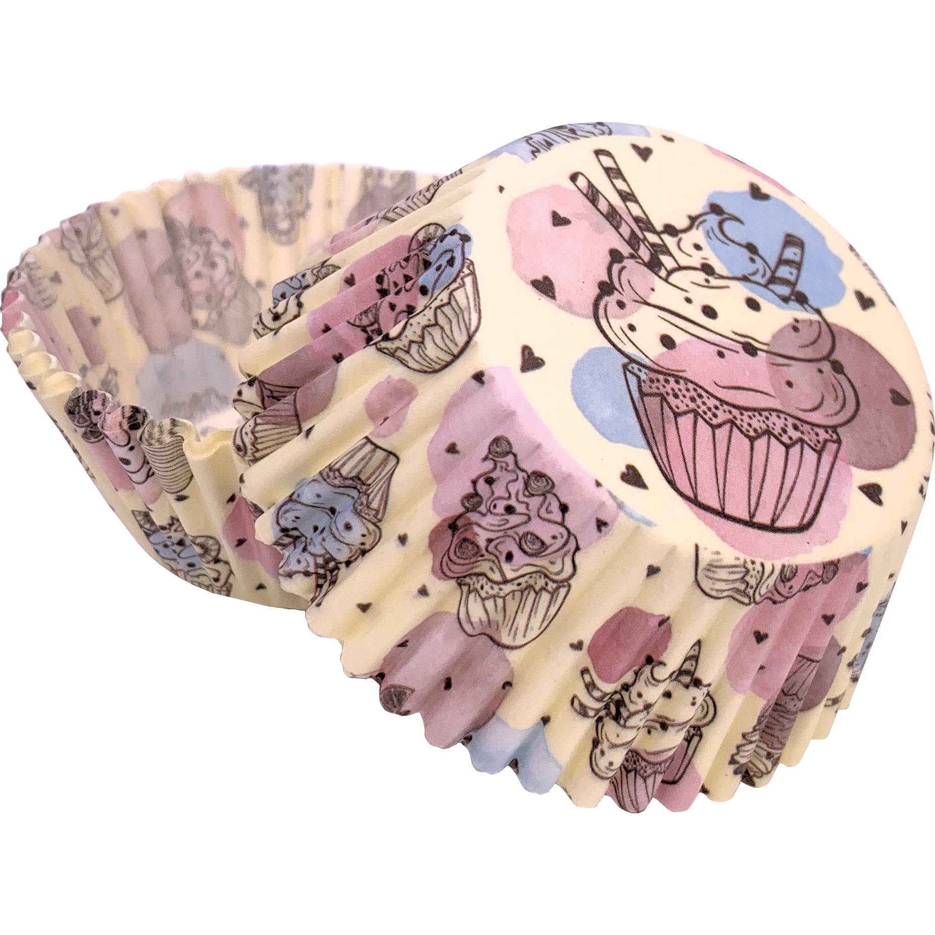 E-shop Košíčky na muffiny motiv kreslený cupcake (50 ks)