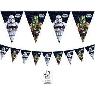 Papírová Girlanda Star Wars 2,3m vlaječky