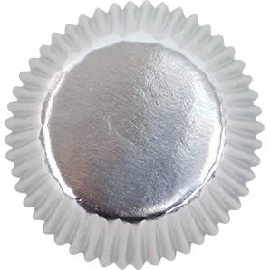 E-shop Foliový mini košíčky na cupcake, stříbný 45ks
