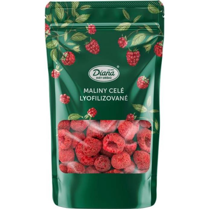 Maliny celé lyofilizované 30g Obrázek